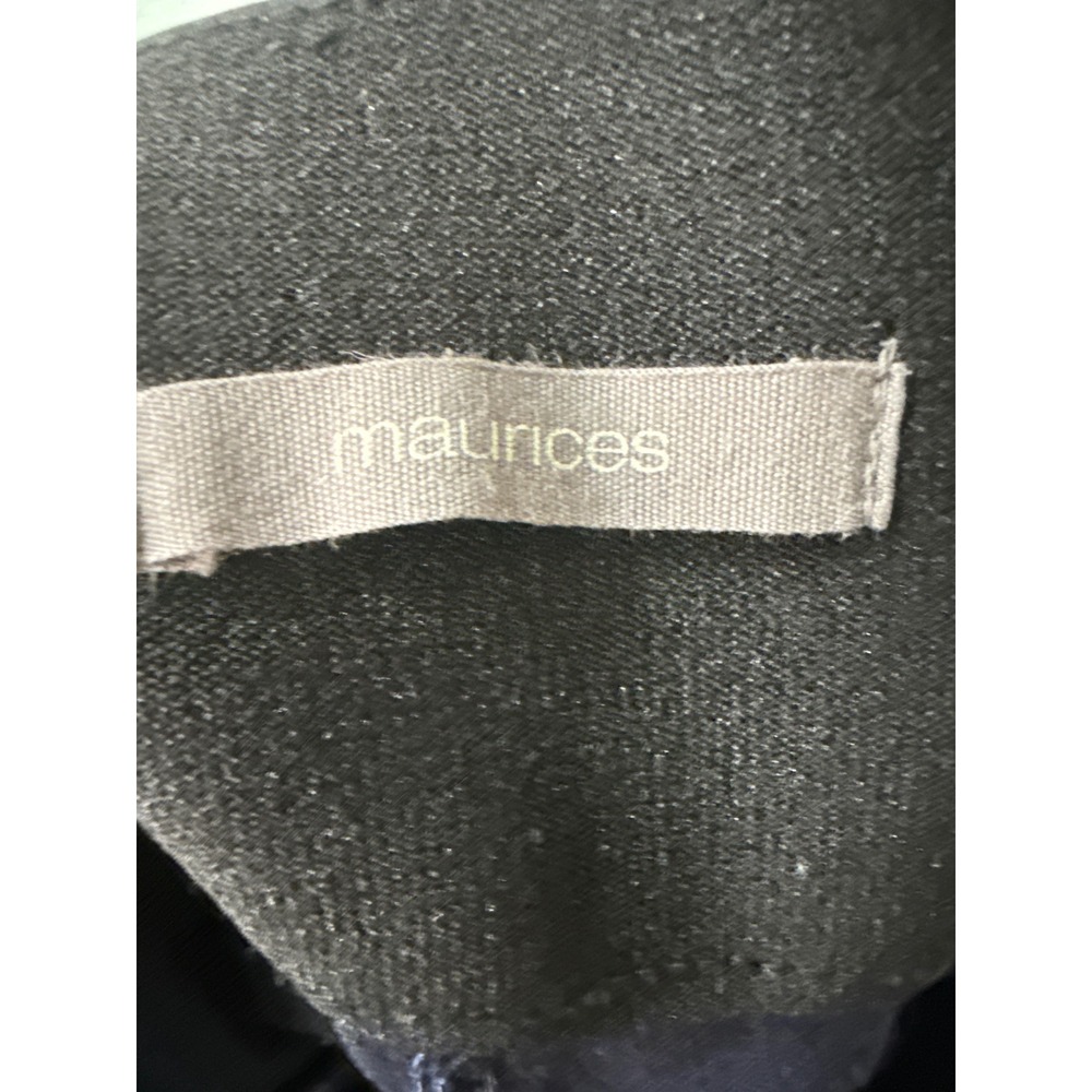 Maurices Womens Navy Blue Textured Pull On Stretch Dress Pants Size 18 REG - Picture 6 of 7